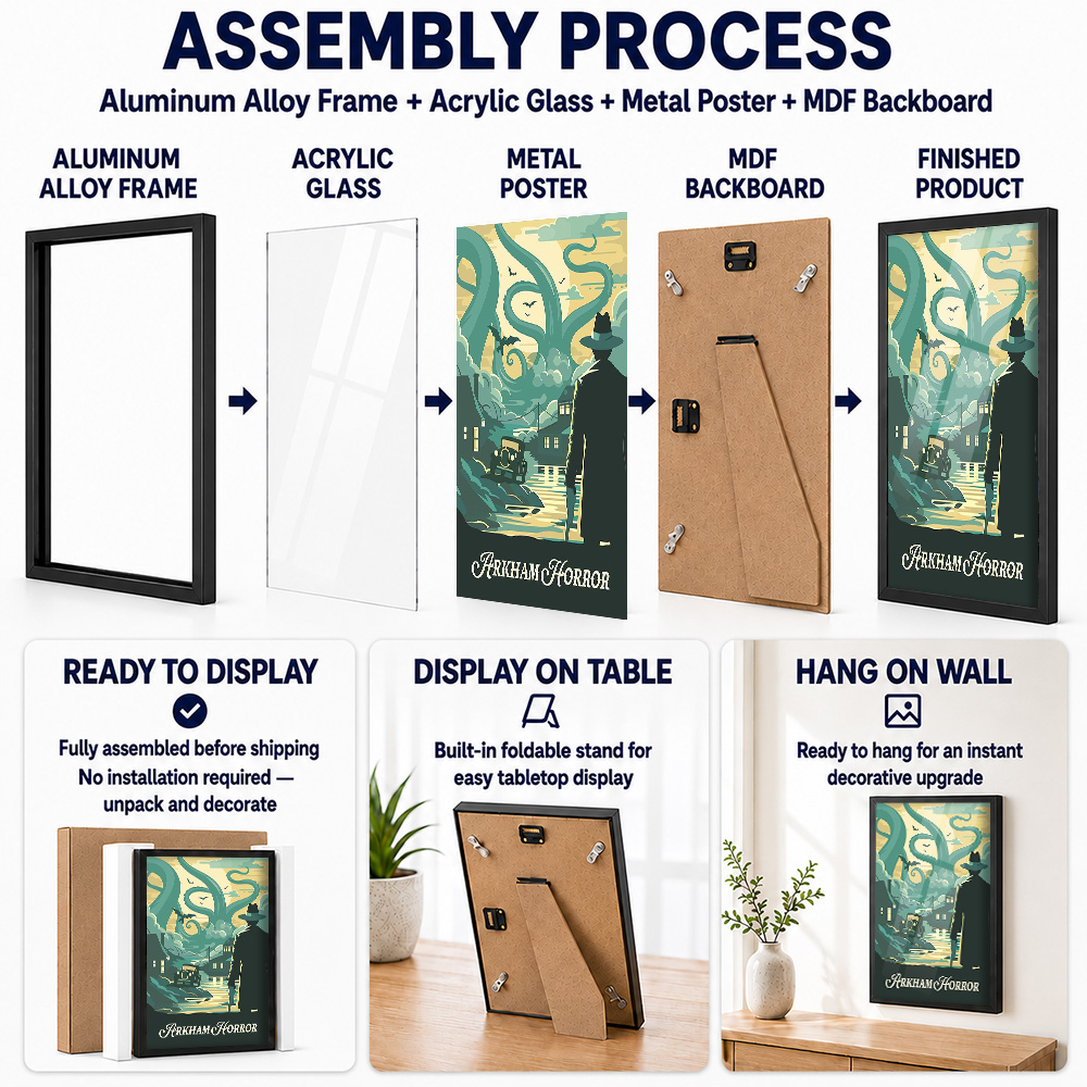 Arkham Horror Board Game Frame - Board Game Horror recension och pris